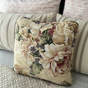 Floral multicolor cushion for living room or  bedroom 15”x 14” inches